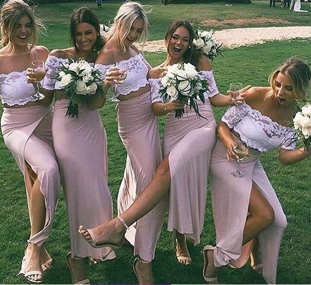 Bridesmaid Dressesmermaid Bridesmaid Dressesshort Sleeve Bridesmaid Dressoff Shoulder 2442